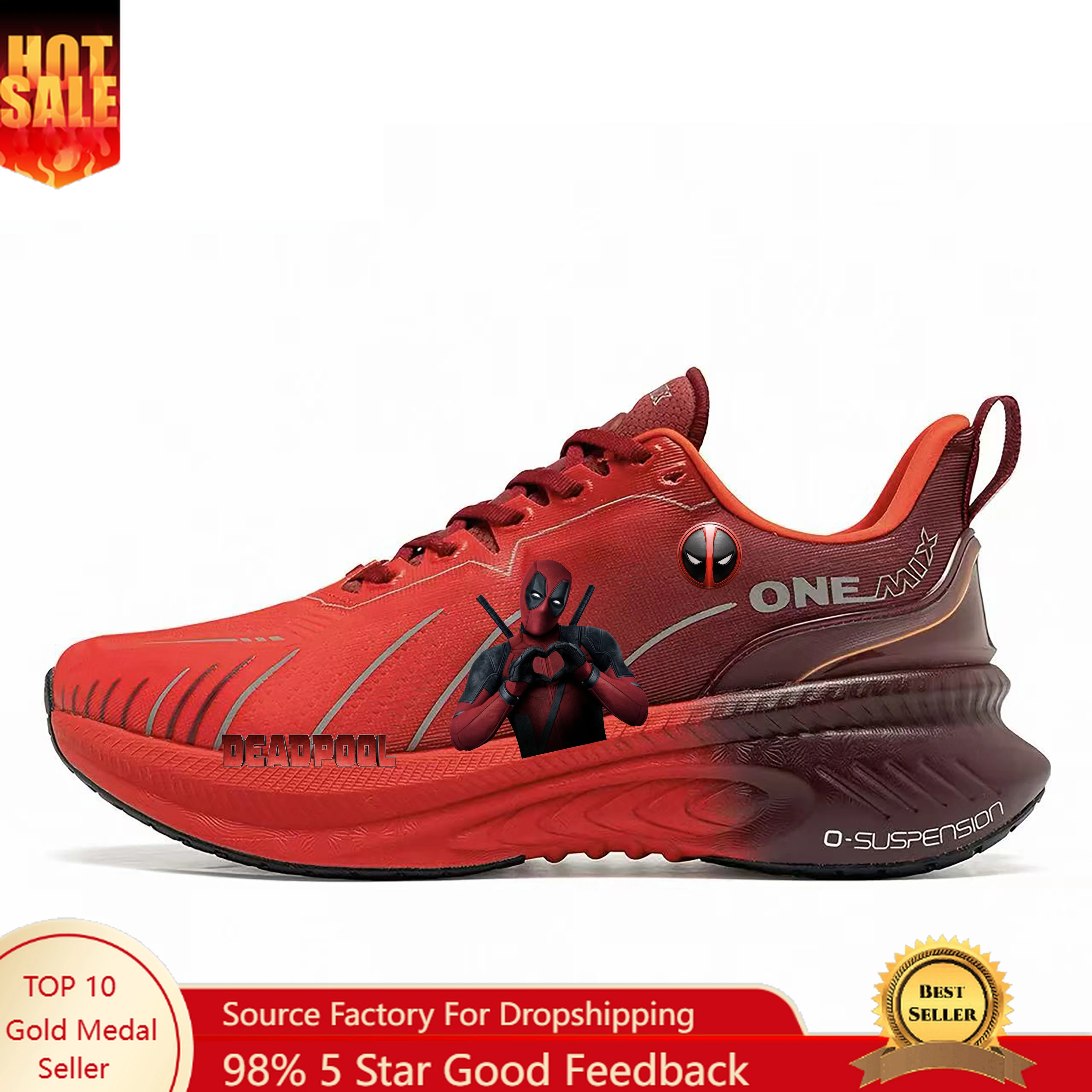 ONEMIX Marvel Deadpool, zapatillas para correr para hombre y mujer, zapatos deportivos con cojín de aire para exteriores, zapatillas deportivas para hombre, zapatos con cojín personalizados