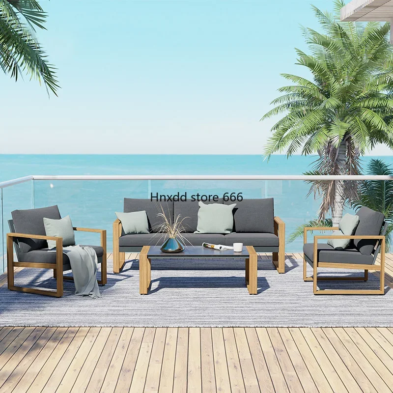 Outdoor sofa courtyard garden terrace sofa balcony card seat waterproof sunscreen leisure furniture