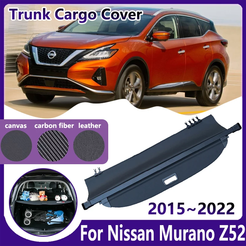 

Car Trunk Curtain for Nissan Murano Accessories Z52 2015~2022 Dedicated Cargo Covers Luggage Storage Rear Boot Tray Retractable