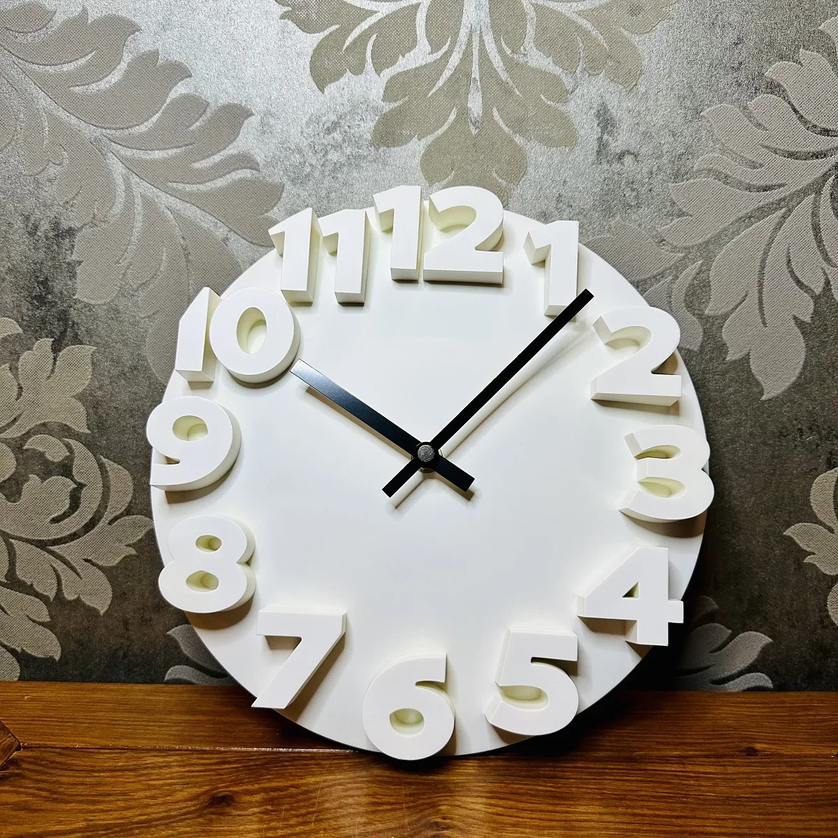 Cream Style Cream White DIy Little Red Book Net Red Quiet Quartz Morandi White Wall Clock