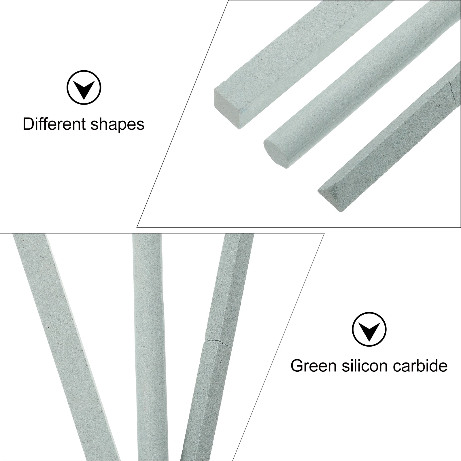 

3Pcs Grinding Stones Set Multi-Shape Durable Woodworking Sharpening Tool for Carving Knives Handheld Abrasive Sharpener Fast