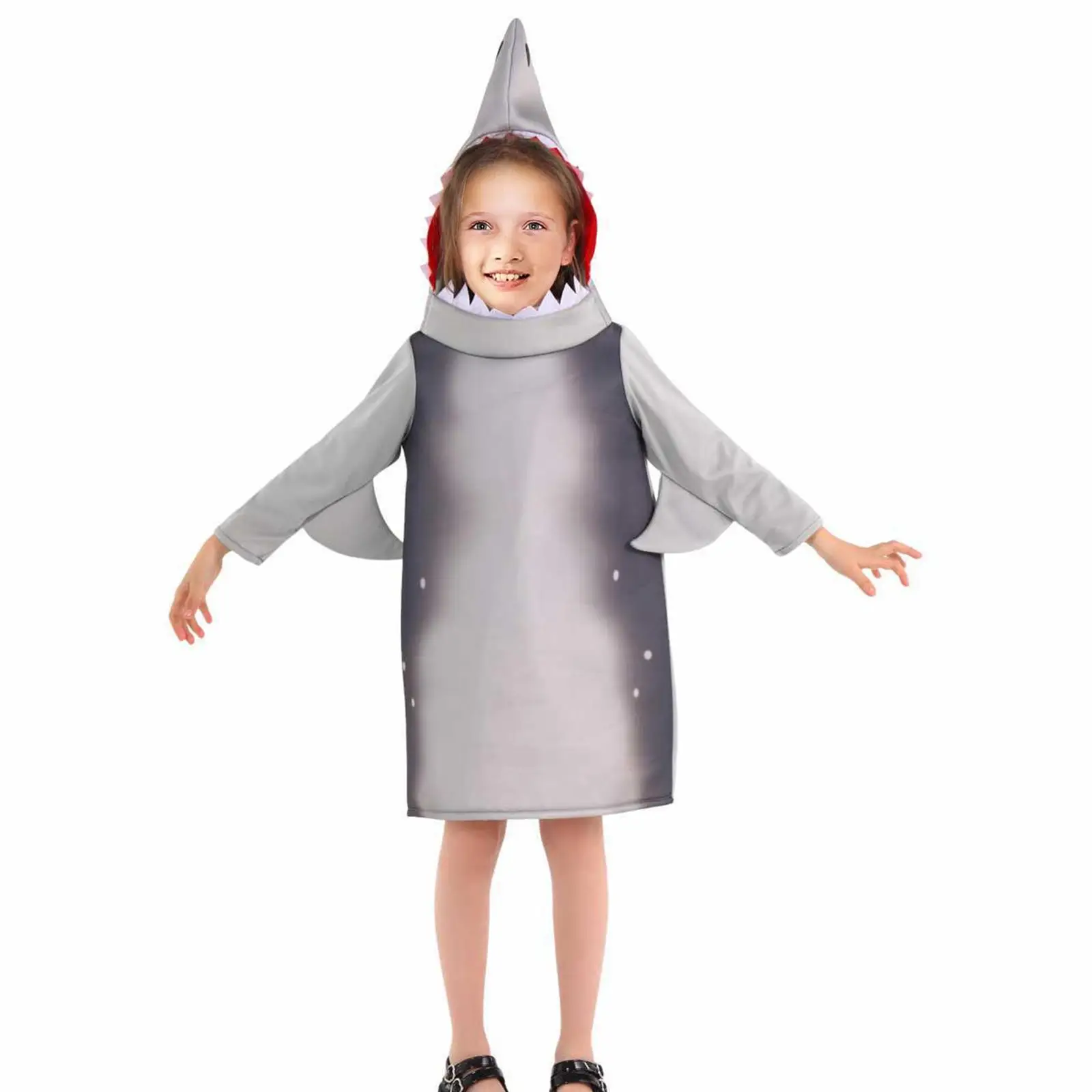 Costume da squalo per bambini Abbigliamento Comodo vestito decorativo per cosplay di animali per oggetti di scena fotografici Forniture per feste di compleanno Regalo di festa