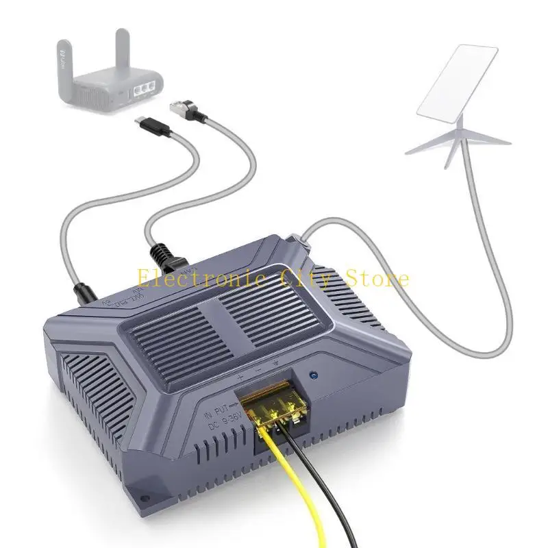 Пробок Играйте 12 В POE Power Adapter для спутникового блюда 180 Вт.