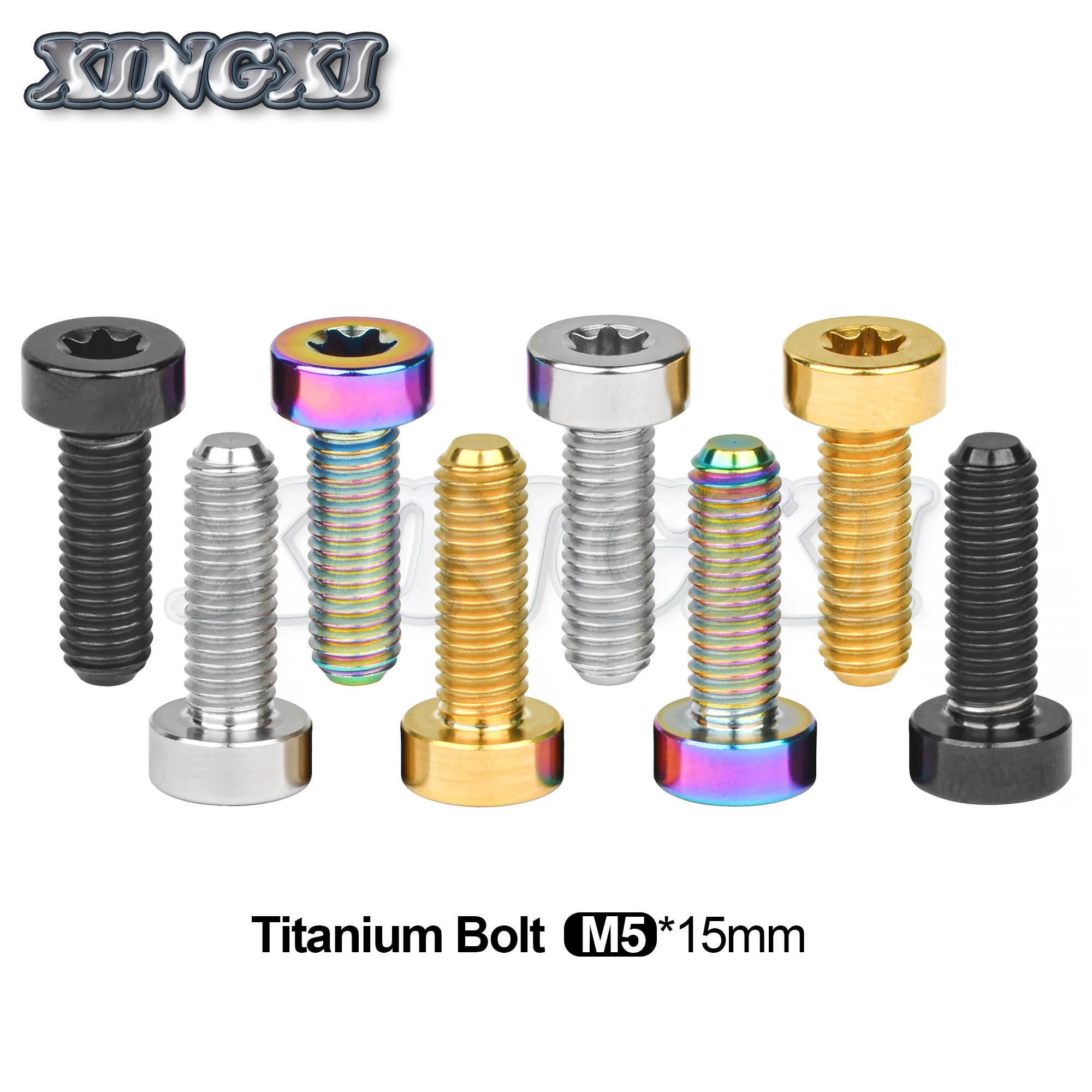 Xingxi Titanium Bolt M5x 15mm Torx Head Lag Screw for Fixing Bicycle Handlebar Derailleur Lever