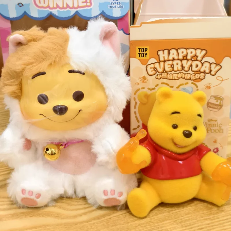 

Hot Sale Original Disney Winnie The Pooh Naughty Party Vinyl Blind Box Bear Bag Pendant Surprise Toy Cute Doll Kid Birthday Gift