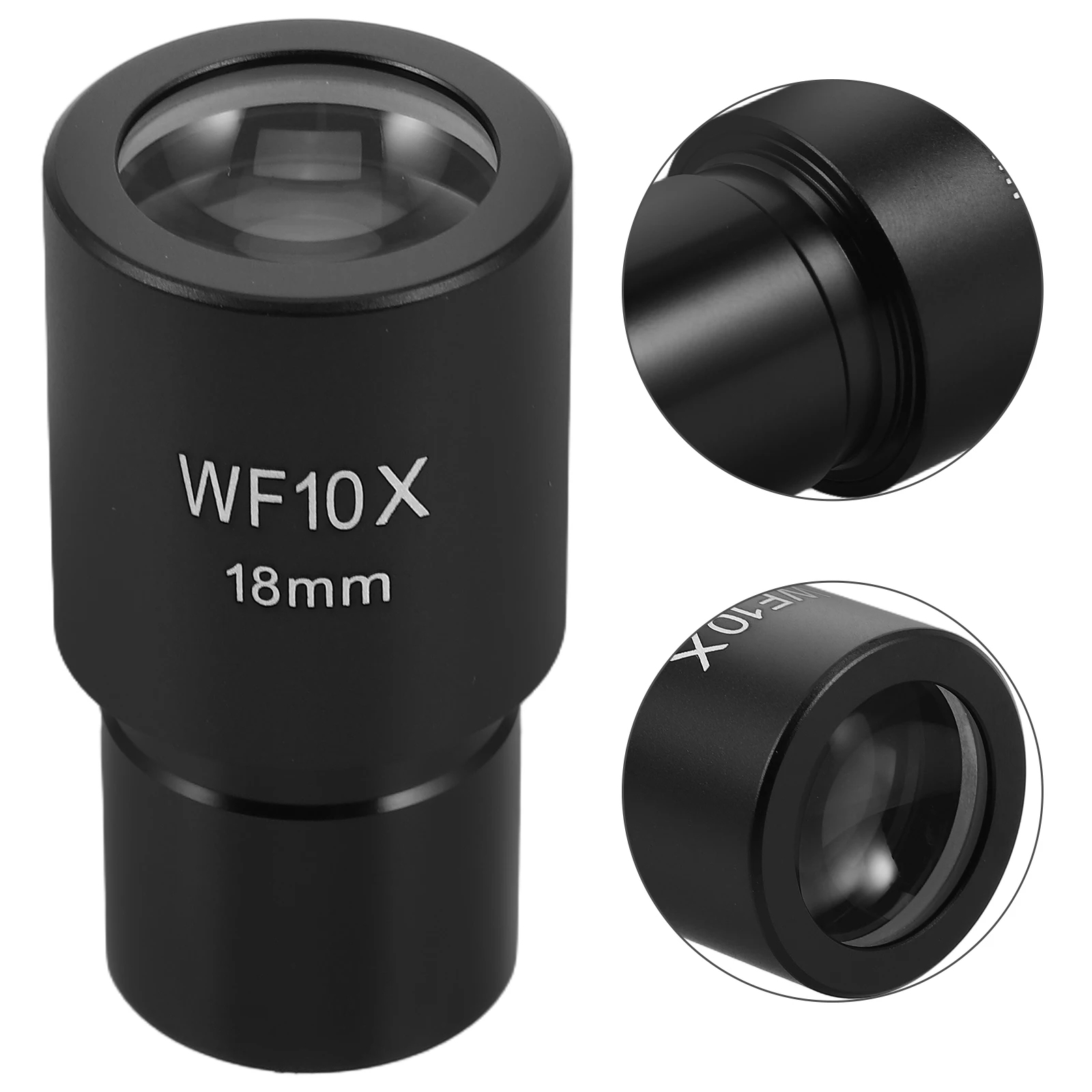 

Biological Microscope Eyepiece 10X 18mm Single Optical Glass Wide Field Microscope Lens Replacement for Experiment
