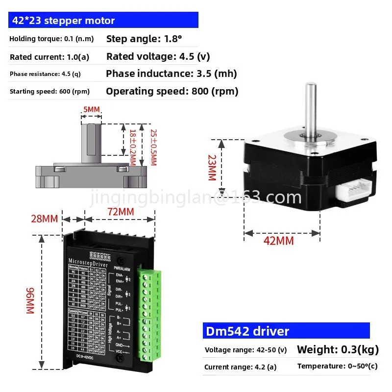42 Stepper Motor Kit TB6600/DM542 Driver 3D Printing Accessories Writer Motor