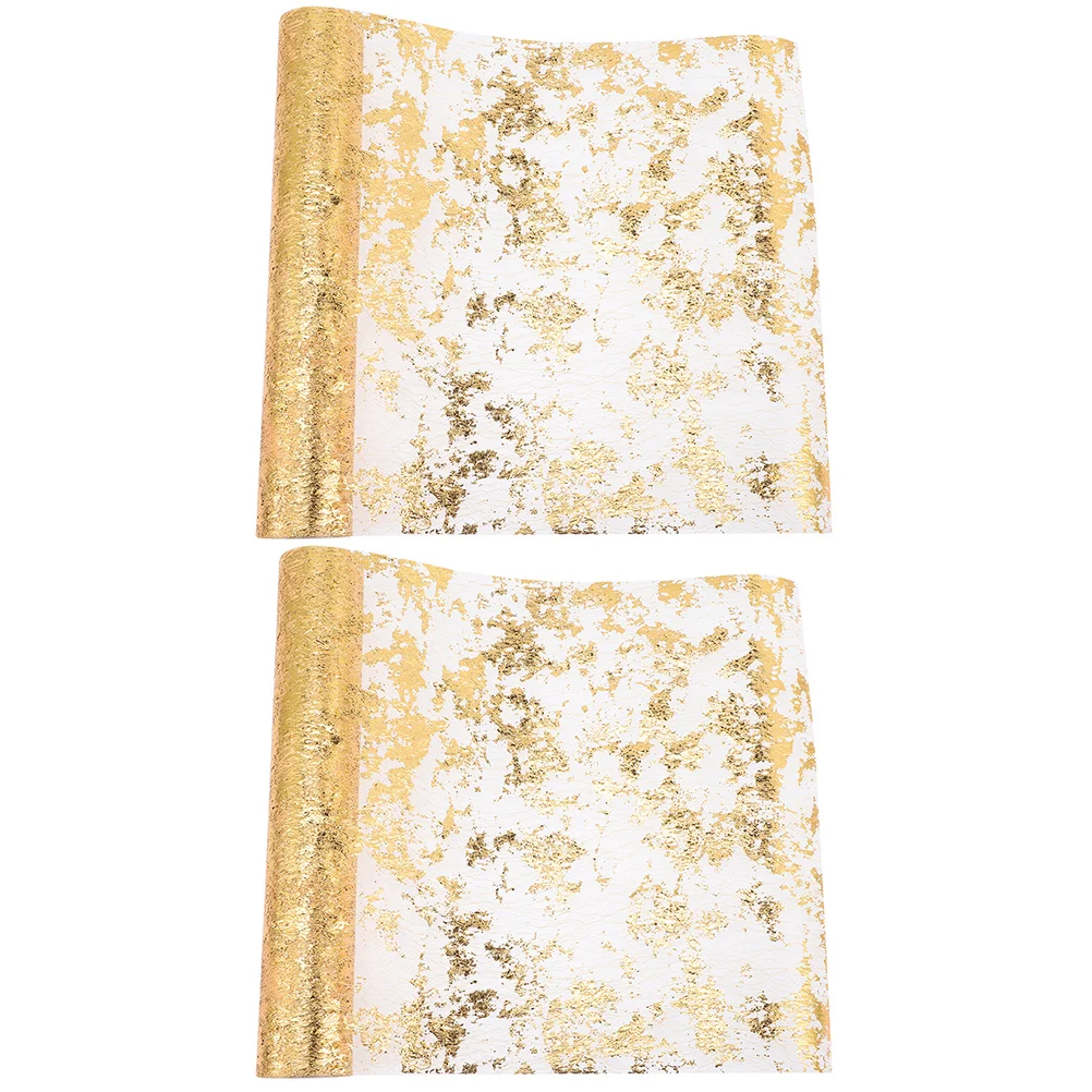 

2pcs Golden Wedding Decor Polyester Centerpieces For Table Party Decor Foldable Christmas Table