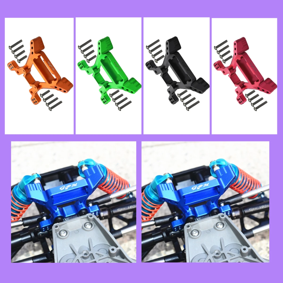

GPM TRAXXAS 1/10 Rustler 4X4 Vxl For Aluminum Front Shock Tower