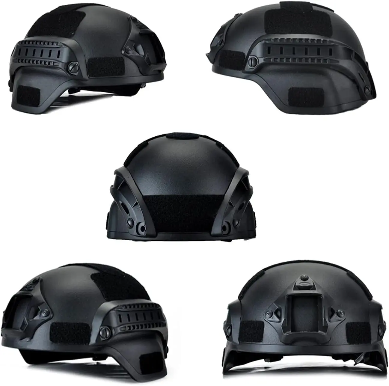 BOOIU MICH 2000 Airsoft Paintball Helmet with NVG Mount and Side Rails ABS Plastic Adjustable ACH Fast Tactical Helmets