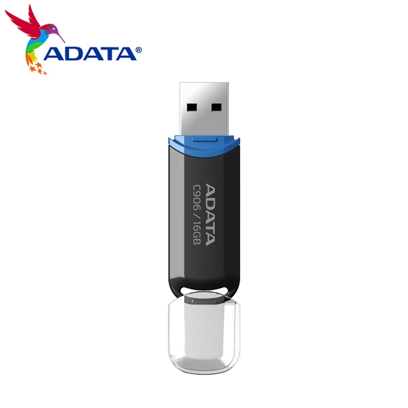 ADATA C906 Czarny 8GB 16GB 32GB 64GB Mini Pendrive USB Pendrive 100% Oryginalny pendrive USB 2.0 do laptopa stacjonarnego