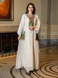 Eid muçulmano vestido de festa para mulheres abaya lantejoulas maxi vestidos longos de noite jalabiya marrocos dubai abayas kaftan vestidos longo robe