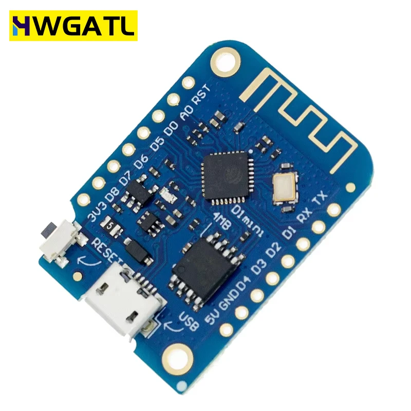 D1 Mini ESP8266 ESP-12 ESP-12F CH340G V2 USB WeMos D1 Mini WIFI Development Board D1 Mini NodeMCU Lua IOT Board 3.3V With Pins