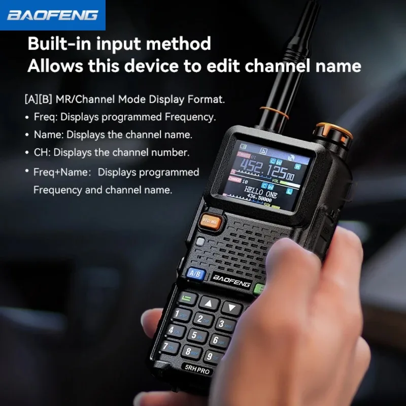 Baofeng Walkie-talkie UV-5RH Pro GPS Positioning Outdoor Wireless Handset 10W High Power Bluetooth Programmable 10 km Radio