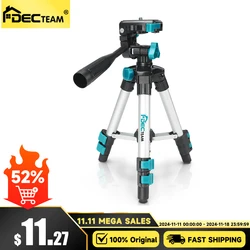 Decteam DT05A Adjustable Tripod for Laser Level Camera with 3-Way Flexible Pan Head Bubble Level 1/4