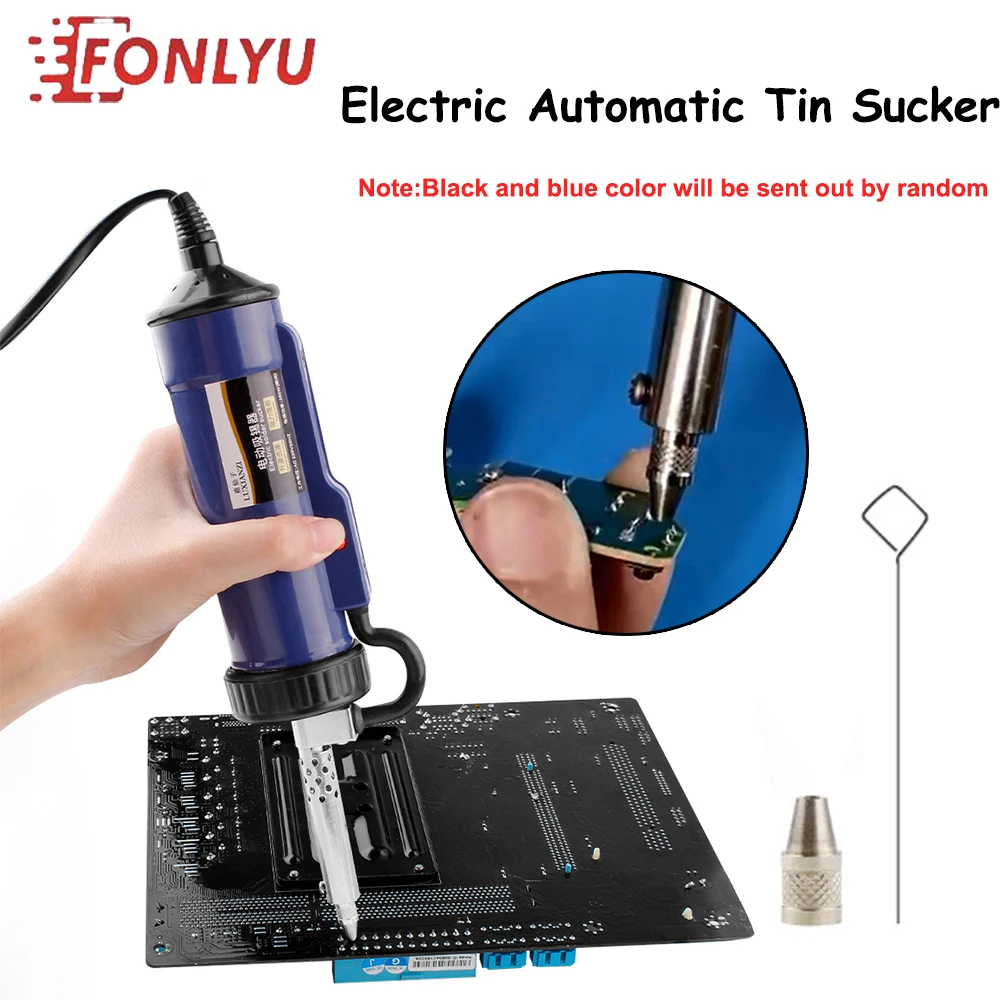 

LUXIANZI Electric Automatic Tin Suction Sucker for Motherboard Repair Desoldering Pump Soldering Tin Vacuum Removing Tools