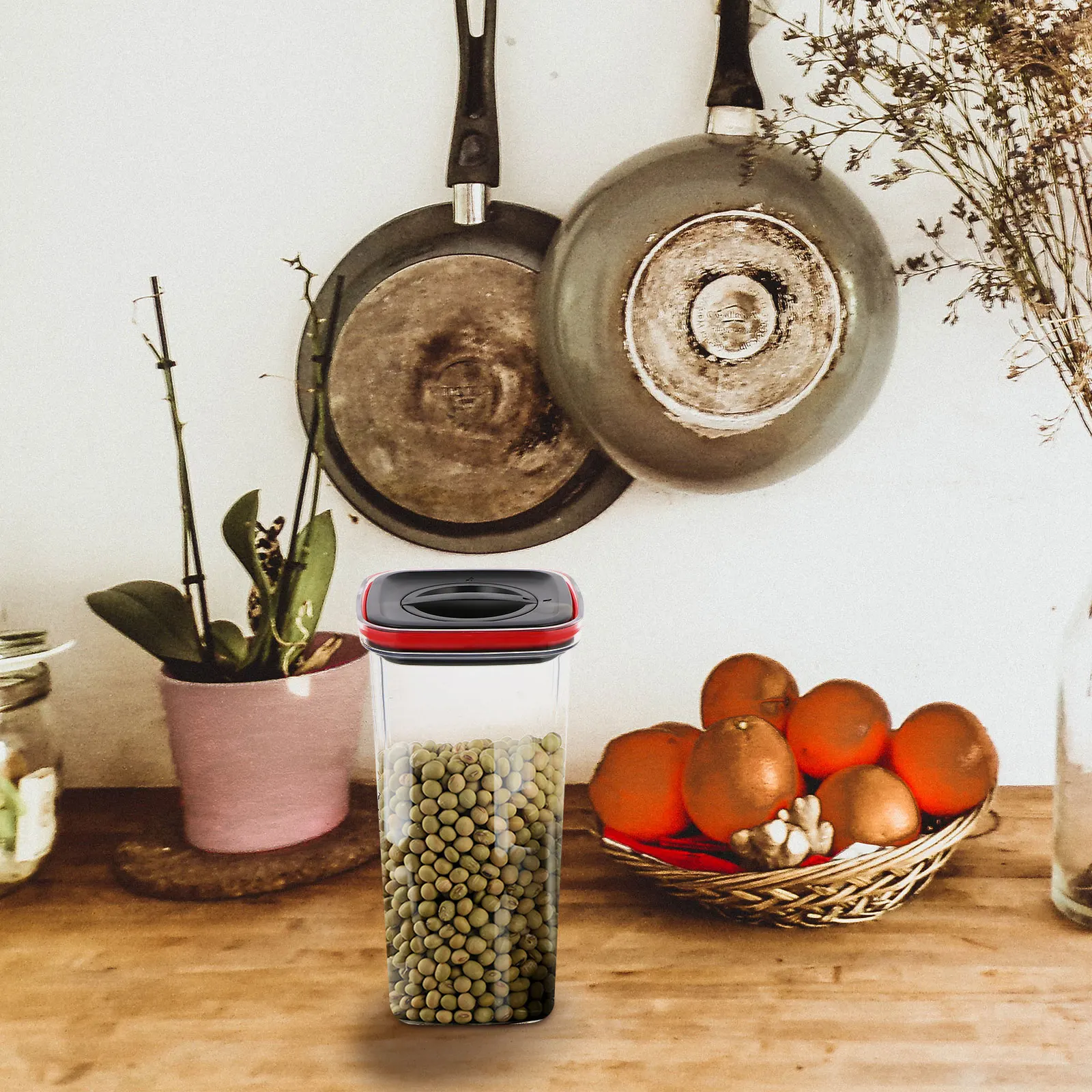 

Airtight Storage Jars Large Containers for Kitchen Pantry Honey Jars Plastic Food Canisters Solutions Sealed Jar Mason