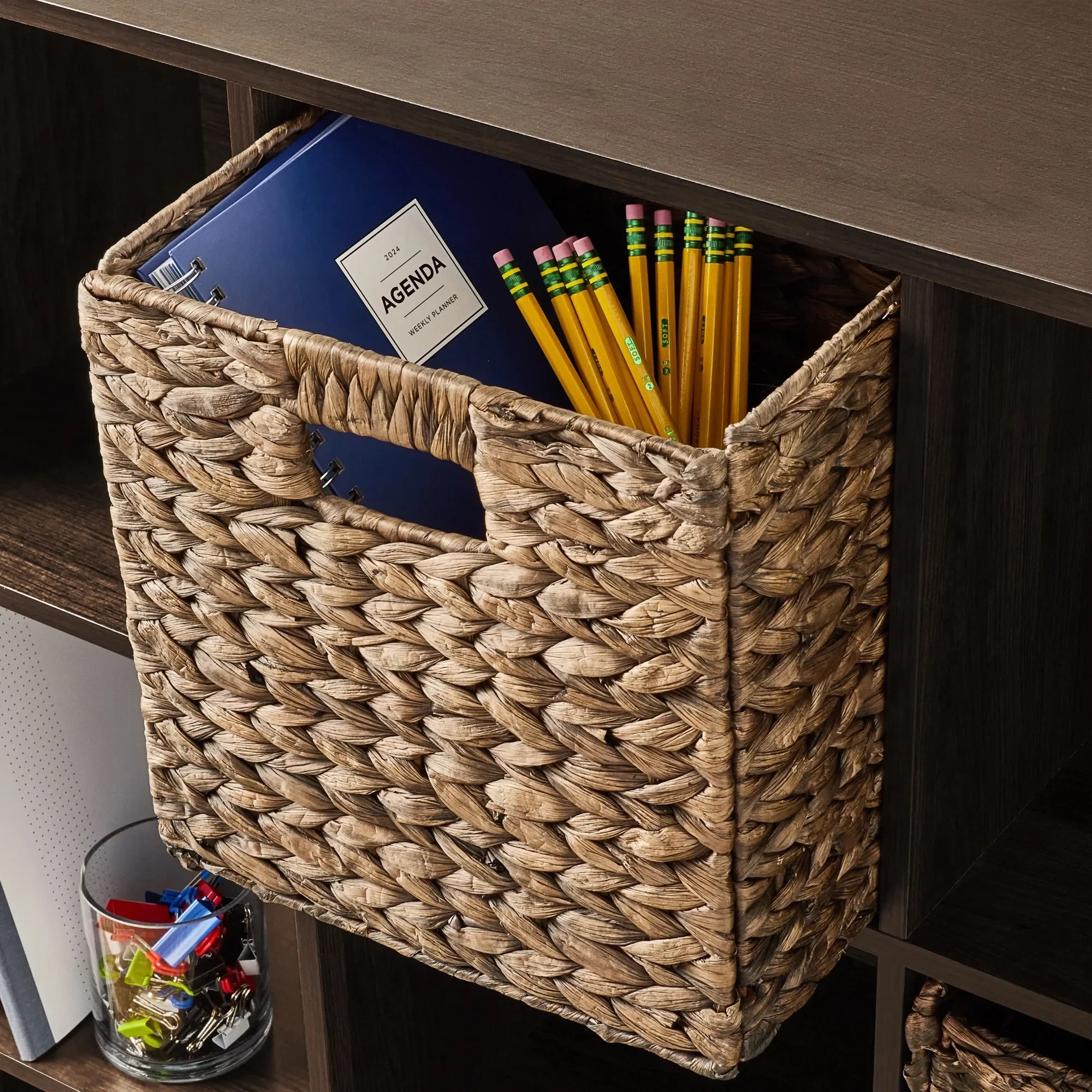 9 Cube Storage Organizer , Modular Shelving Unit for Living Room Bedroom, DIY Cube Shelf with Fabric Bins