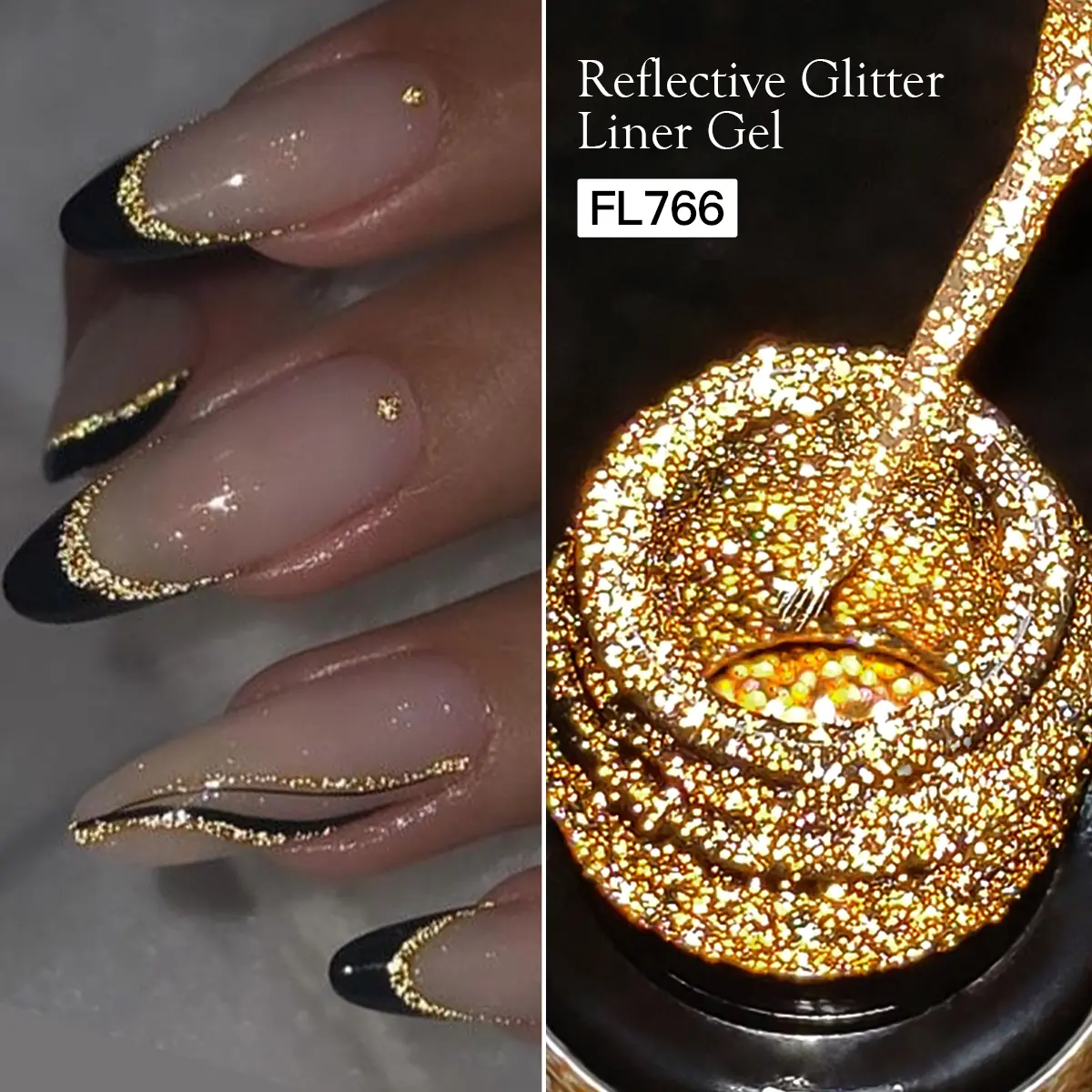 Quatro lily 5ml reflexivo glitter forro unha gel polonês ouro prata vermelho espumante suprimentos de unhas uv/led verniz pintura gel