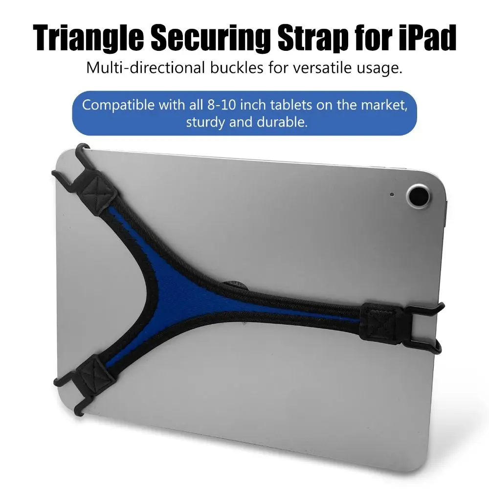 High-elastic Tablet Hand Strap Holder Non-slip One-Hand Triangle Securing Strap Portable Lightweight for 8-10Inch Tablets