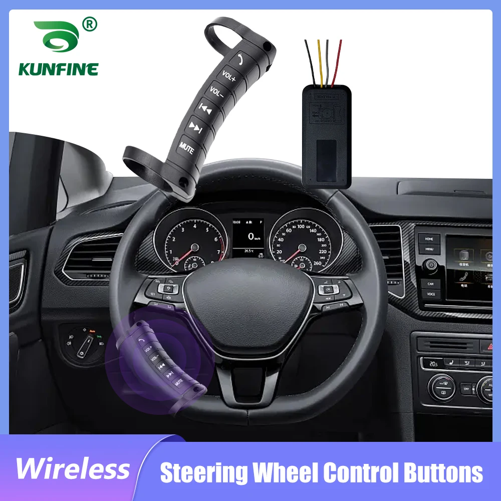 Universal Wireless Car Steering Wheel Control Multi-function Button Remote Control Button For Car DVD Player Radio Navigation