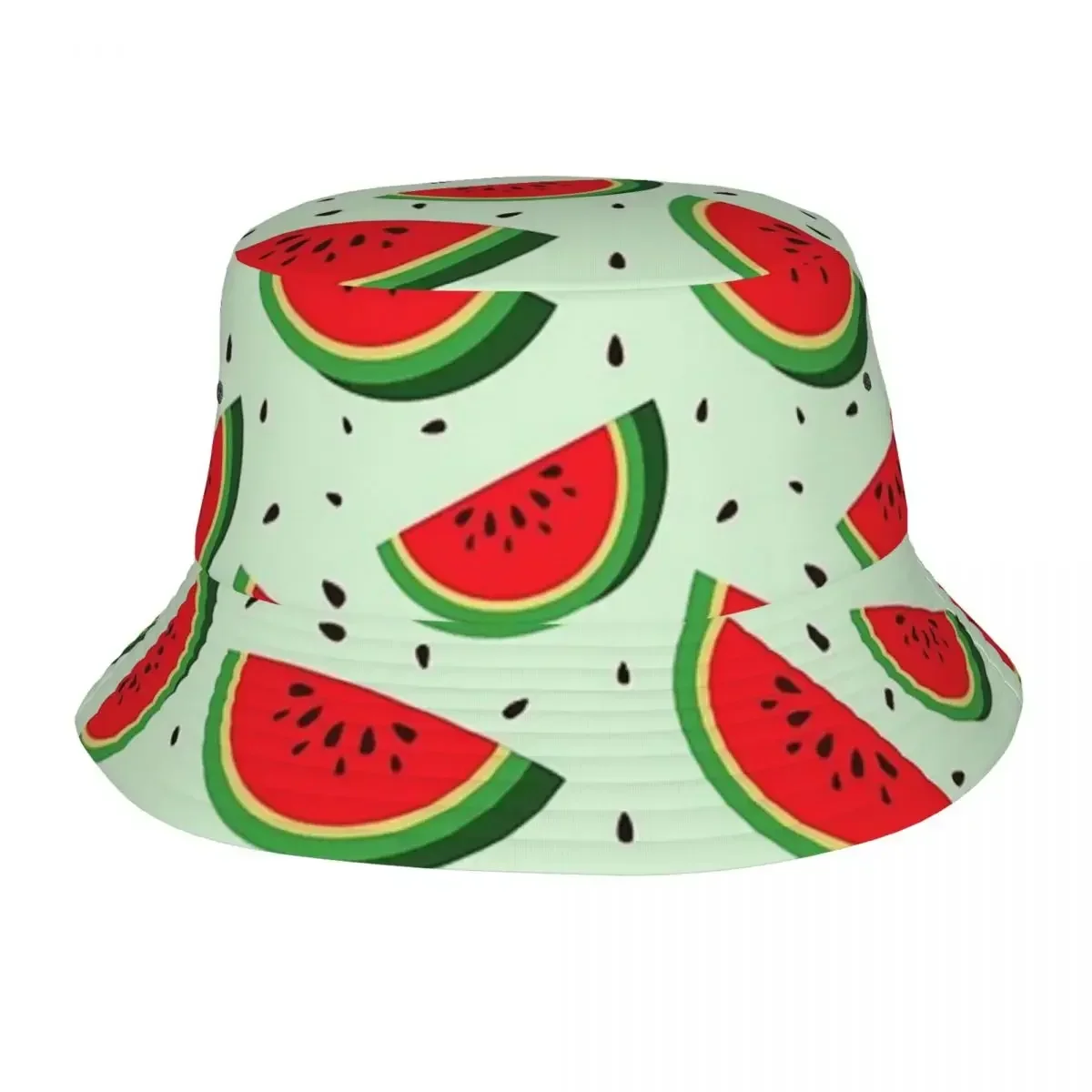 Cute Watermelon Slices Bucket Hat Panama For Man Woman Bob Hats Outdoor Fashion Fisherman Hats For Summer Fishing Unisex Caps