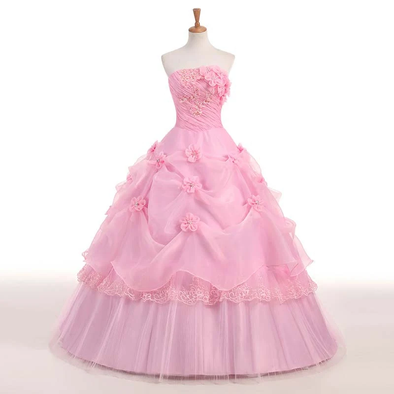 Ruthshen Baljurk Zoete Roze Vestidos De 15 Bloemen Goedkope Quinceanera Jurken Sweet 16 Debutante Jurken 2023 Robe De Bal