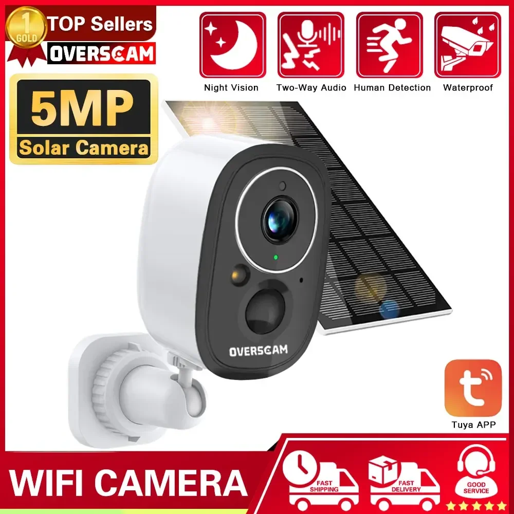 

5MP Battery Camera PIR Detection WiFi Color Night Vision Wireless Outdoor Surveillance Security Camera Spotlight Tuya Smart Life