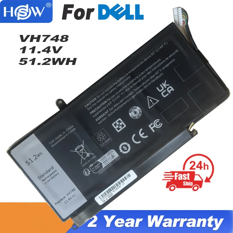 VH748 11.4V 51.2WH Battery For DELL Vostro 5460 5470 5560 14 5480 For Inspiron 14 5439 V5460D-1308 V5460D-1318 5470D-1328