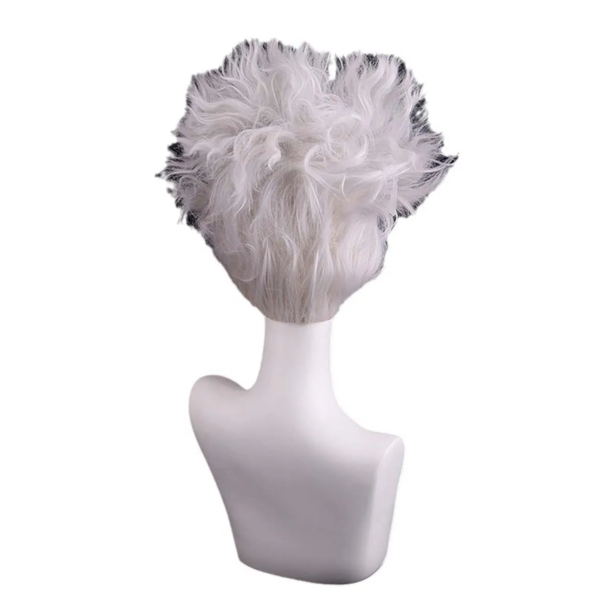 Halloween Cosplay Props Accessory Anime Luffy Cosplay Silver Short Curly Wig