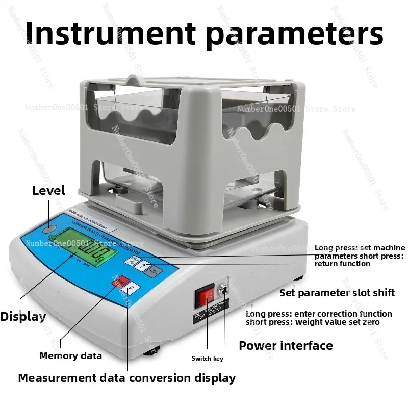 Medidor electrónico de densidad sólida de polvo, instrumento de medición de gravedad específica, caucho de partículas de plástico, equilibrio de esponja de cerámica