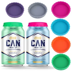 1/2PCS Reusable Beverage Can Covers Beverage Can Lids Soda Lid Protectors Can Silicone Sealing Bottle Cap Leak-proof Sealing Lid