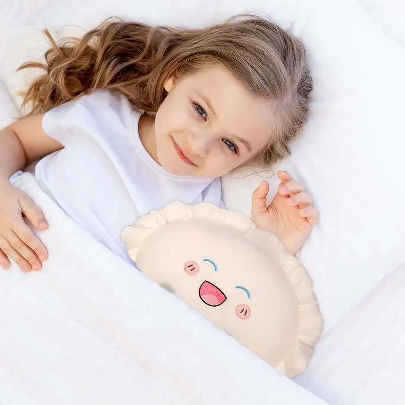 Dumpling Pillow Plush Funny Food Toy Cute Stuffing Soup Dumpling Funny Asian Food Pillow Stuffed Dumpling Toy for Sleeping