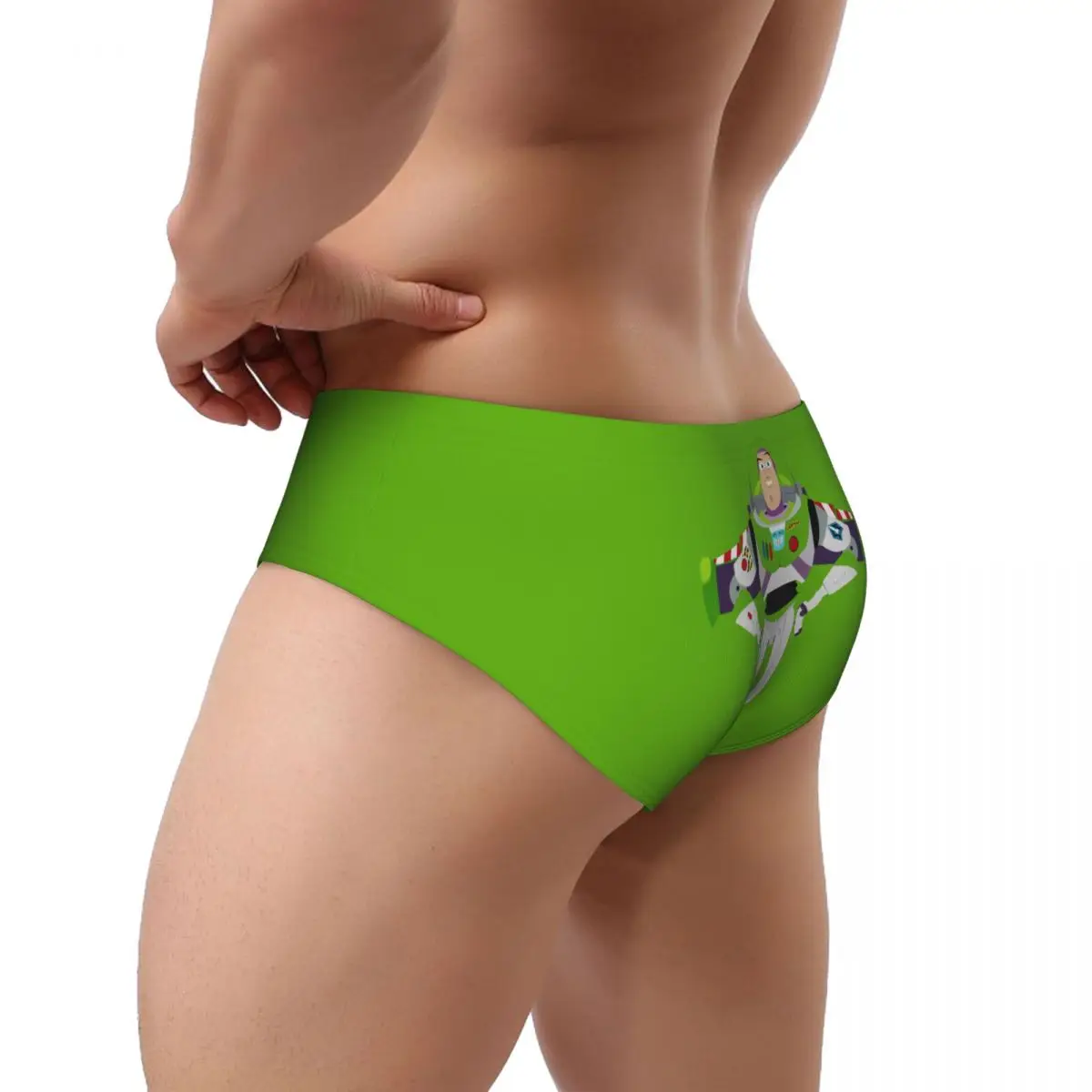 Custom Mens Toy Story Buzz Lightyear Cartoon Men Brief Panties Male Stretch Underwear Underpants