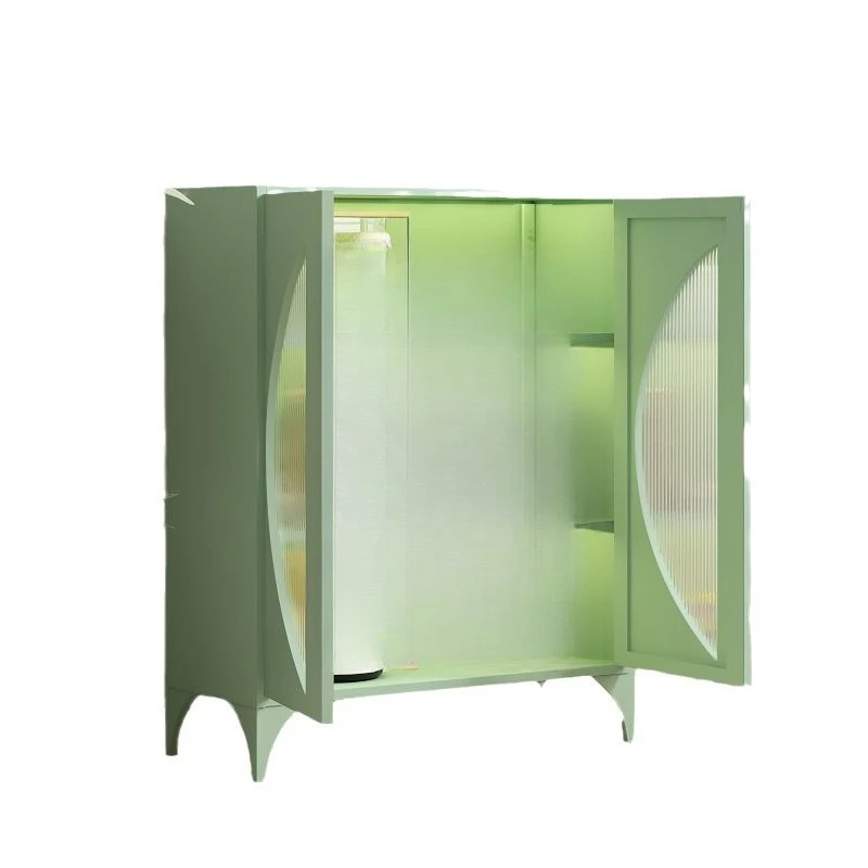 

Living room multi-functional locker dining side tea kitchen side locker glass storage wine cabinet