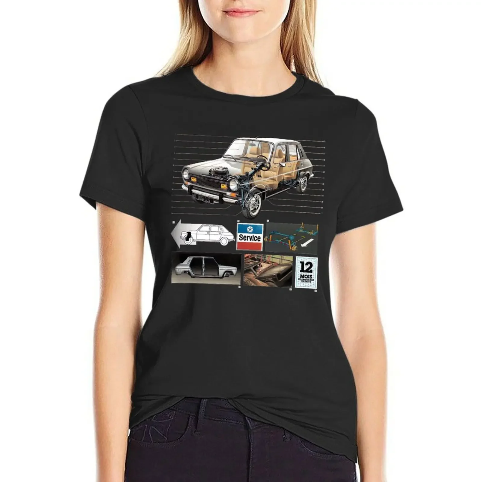 

SIMCA 1100 T-Shirt animal print quick-drying tees Womens graphic t shirts