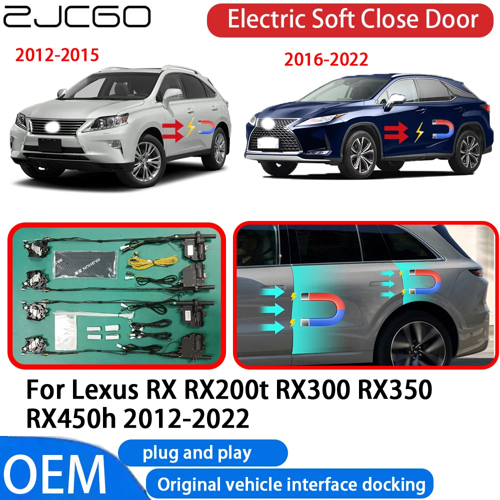 

ZJCGO for Lexus RX RX200t RX300 RX350 RX450h 2012-2022 Car Automatic Electric Soft Close Door Closer System OEM Plug and Play