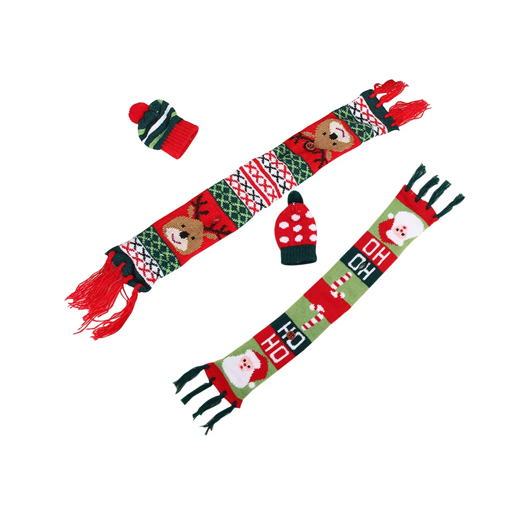 

2Set Christmas Wine Bottle Covers Set Bright Color Fine Craftsmanship Party Gift Wine Bottle Decoration Christmas Decoration