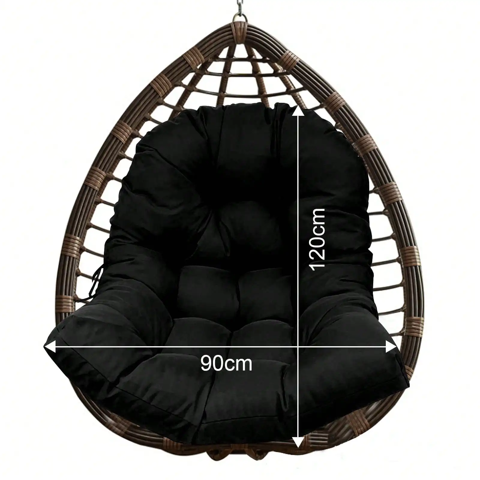 Egg Chair Cushion Seat Pad Swing Hanging Chair Mat Pillow Waterpproof Swing Egg Chair Cushion Removable Hanging Basket Seat Cushion Washable Hammock Thick Pad For Outdoor Patio Garden Wedding Decoration