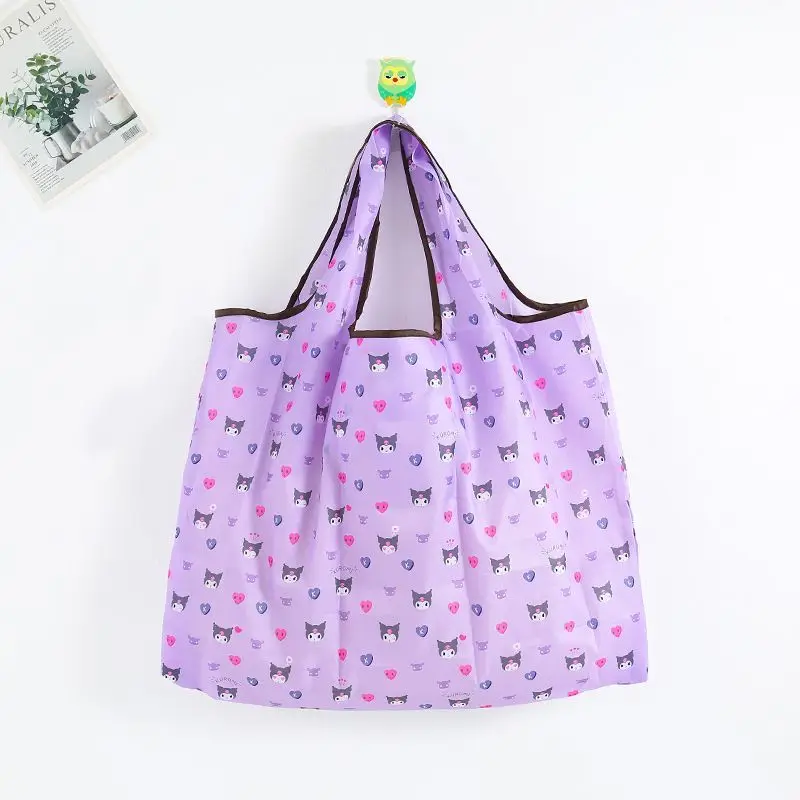 Kawaii Snoopy Portable Foldable Eco Friendly Bag Large Capacity Oxford Cloth Handheld Shopping Bag Cute Handheld Bag Snoopy Gift