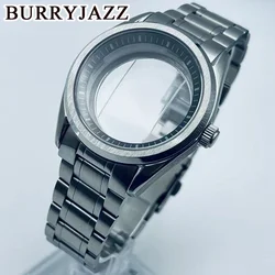 BURRYJAZZ 40mm NH34 NH35 NH36 NH38 NH39 NH70 NH72 Watch Case Silver Stainless Steel With Sapphire Glass