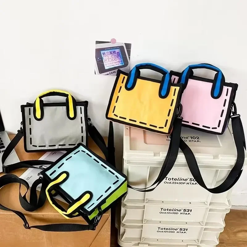 2026 موضة جديدة حقيبة نسائية شخصية الكرتون حقيبة كتف الفتيات تنوعا حقيبة ساعي حقيبة يد نسائية عادية #5