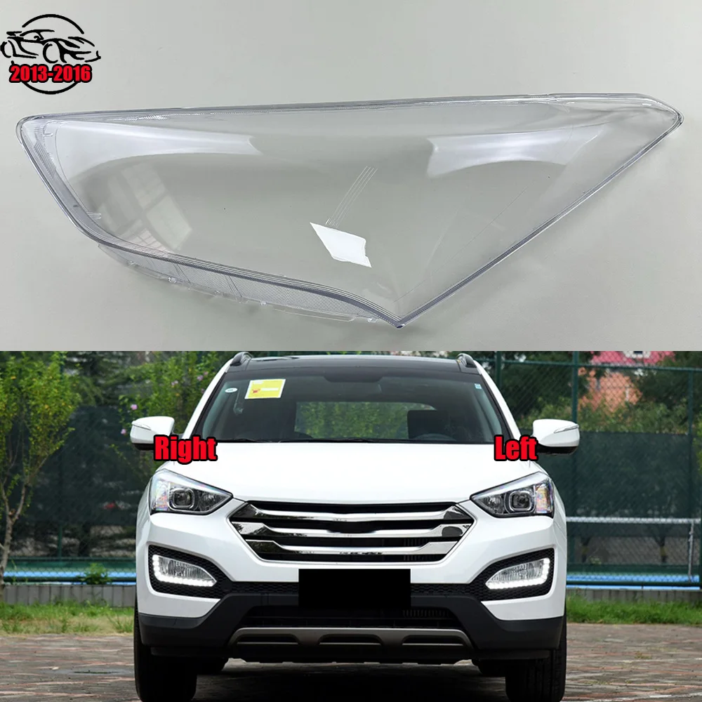 

Car Headlight cover Headlamp Lens Auto Shell Cover 2013 2014 2015 2016 For Hyundai Grand SantaFe IX45 (Overseas Version)