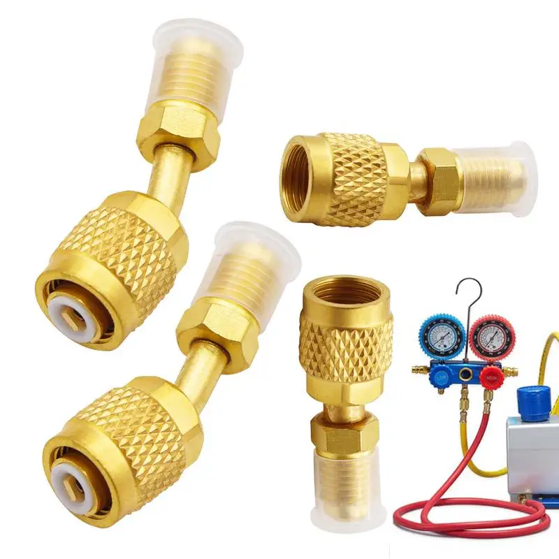 AC Fittings And Adapters High Efficiency Air Conditioning Tools AC Quick Connect Fittings Easy Install Refrigerant Hose Adapter