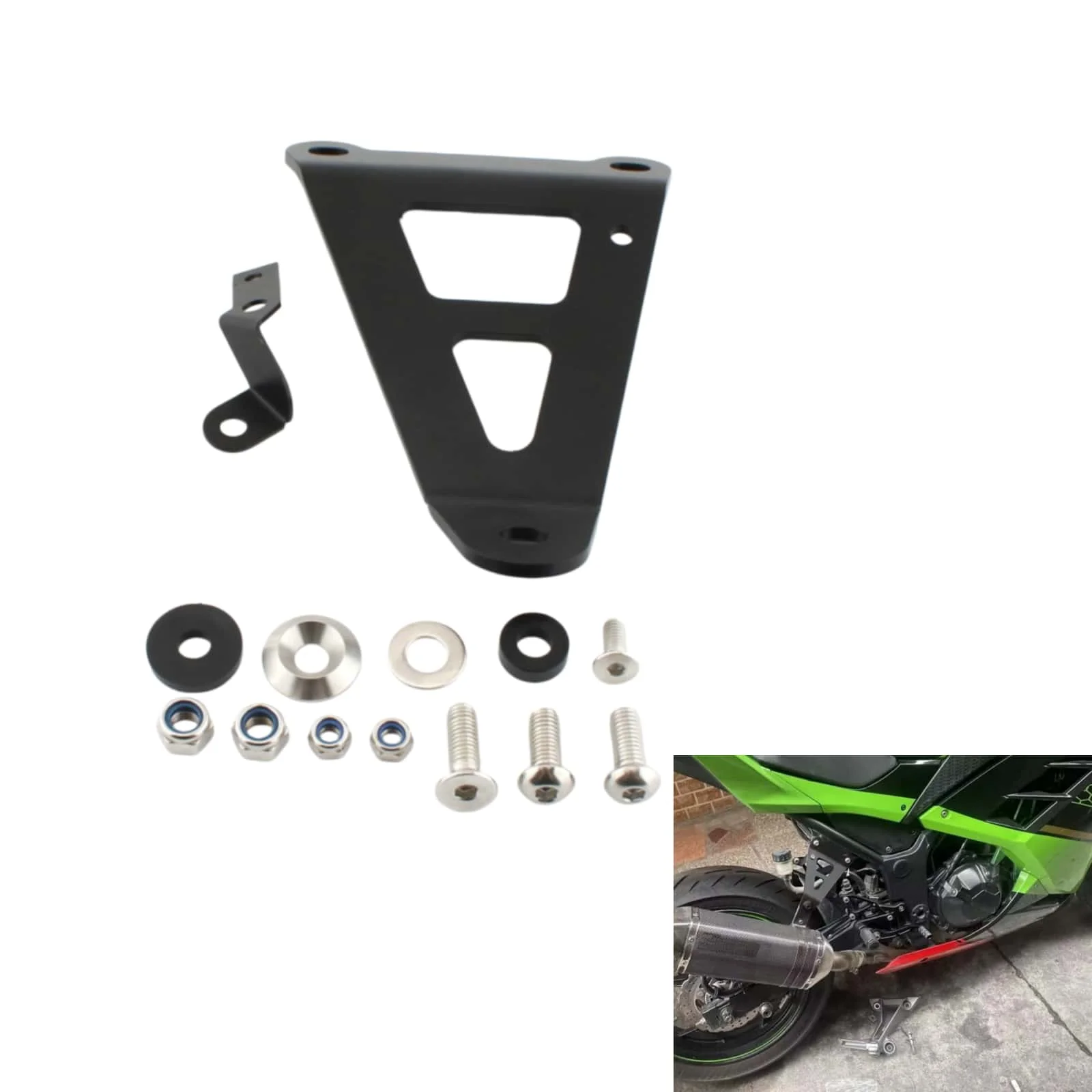 

Motorcycle Aluminum Exhaust Hanger Muffler Bracket Kit For KAWASAKI NINJA300 NINJA 250 2013 2014 2015 2016 2017