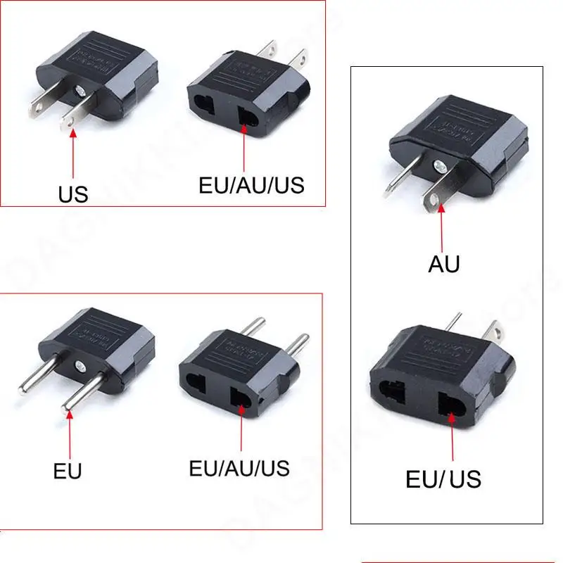 AC 110V-250V 6A Travel Adapter Power Plug Adapters Converter Travel Conversion Electrical Socket Outlet Plug Tool US EU AU Plug