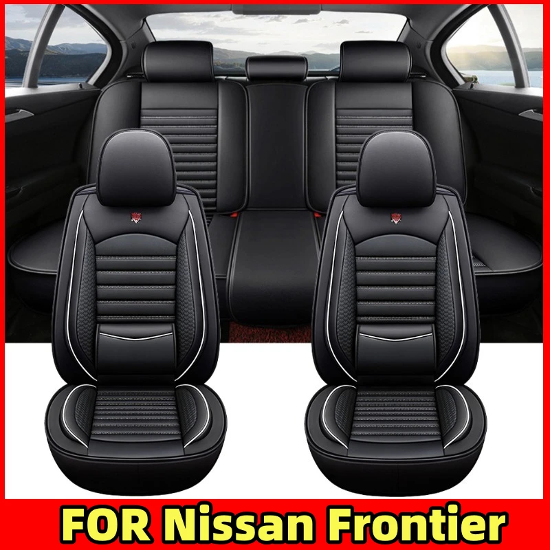 

Чехол на автомобильное сиденье для Nissan Frontier, водонепроницаемый, износостойкий, из искусственной кожи, передние и задние ряды, полностью чехол на сиденье