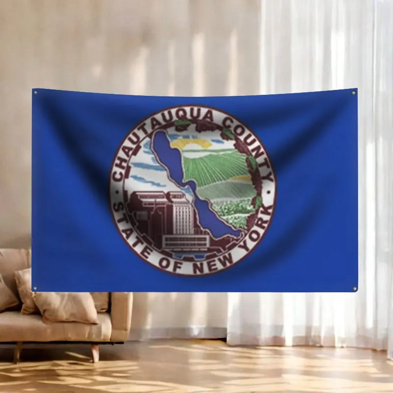 Chautauqua County New York State Flag Banner Tapestry Hanging Wall Decoration Local Pride Gift Souvenir Decor