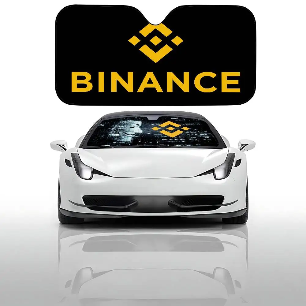 B-Binance عملة مظلة السيارات الستائر مظلة السيارات يغطي غطاء الزجاج الأمامي العالمي للطي قناع #5