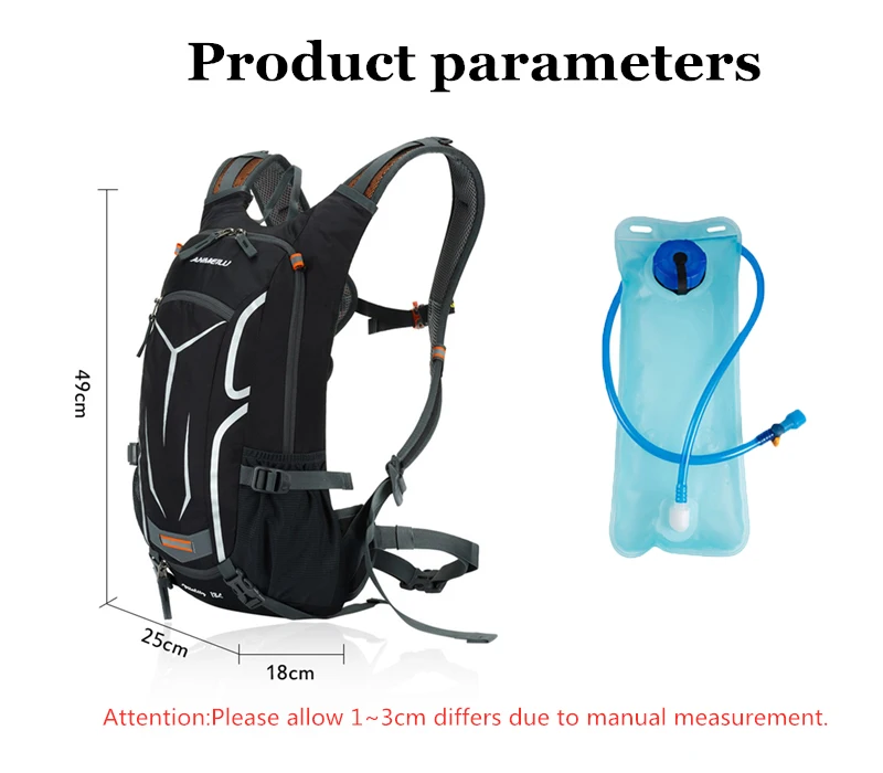 Anmeilu Outdoor-Laufrucksack, Fahrradrucksack, Camping, Wandern, Trekking, wasserdichte Sportrucksäcke, Unisex, Klettern, Reisetasche – Detail 3